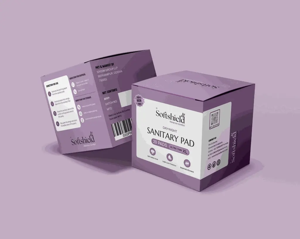 Soft Shield Sanitary Pad 'XL' 20 Pics. (Regular Pack)