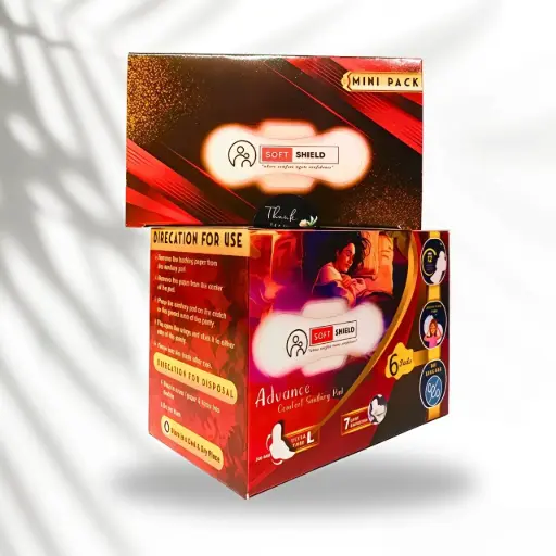 Soft Shield Advance Comfort Sanitary Pad  'L' (Mini Pack)