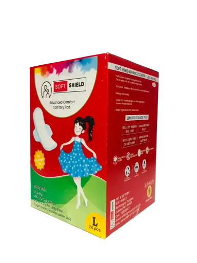 Soft Shield Sanitary Pad 'L' 24 Pics. (Jumbo Pack)